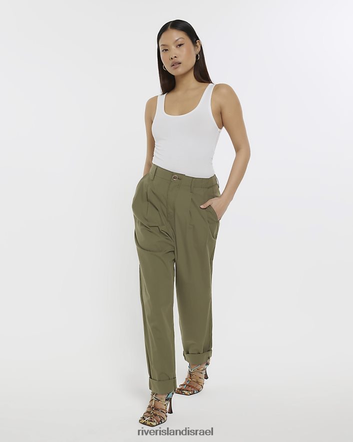 לבוש River Island מכנסי צ'ינו קטנטנים חָקִי נשים BDZ4085297