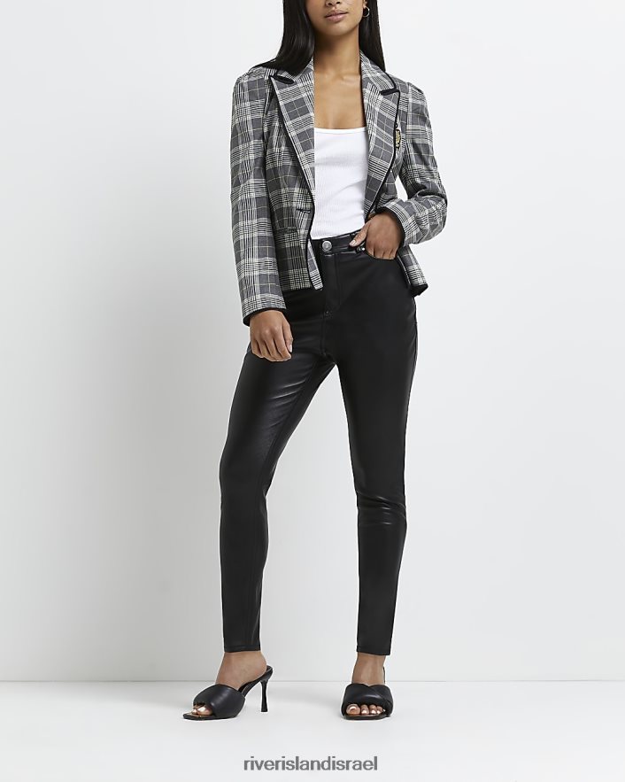 לבוש River Island מכנסיים מפוסלים מעור מלאכותי קטן שָׁחוֹר נשים BDZ4085300