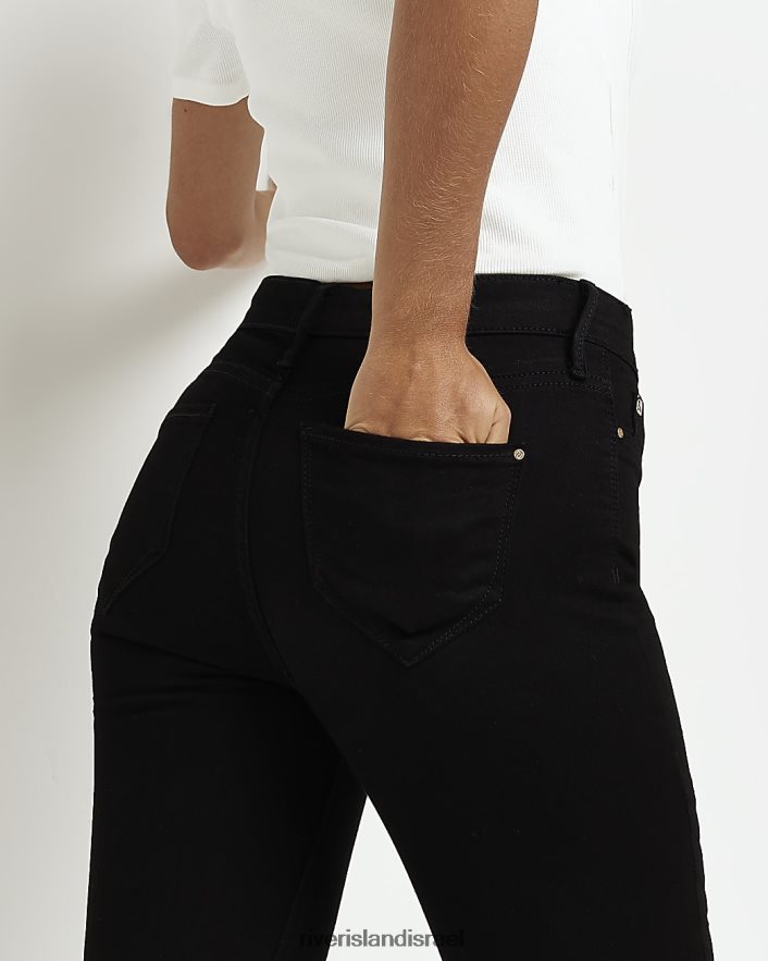 לבוש River Island ג'ינס סקיני פטיט מולי בינוני שָׁחוֹר נשים BDZ4085305