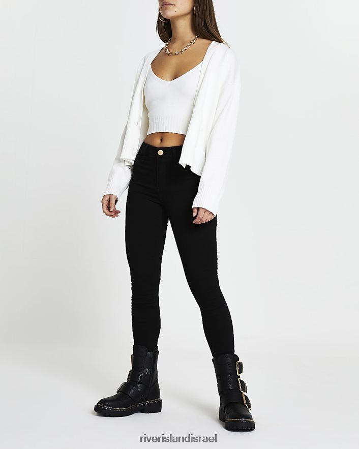 לבוש River Island ג'ינס סקיני פטיט מולי אמצע מיזה שָׁחוֹר נשים BDZ4085317