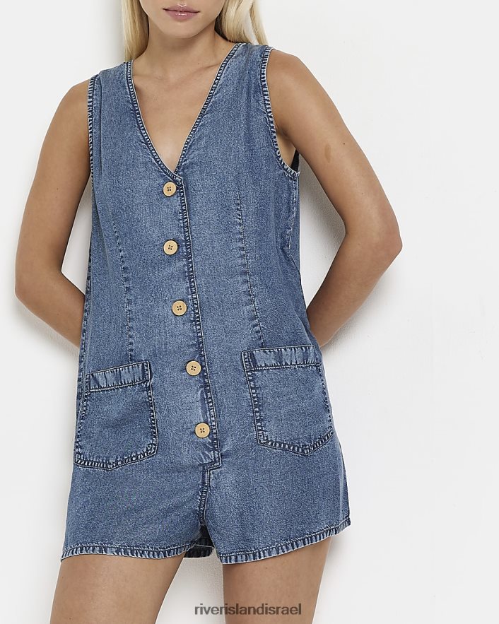 לבוש River Island חליפת משחק קטנטונת כְּחוֹל נשים BDZ4085318