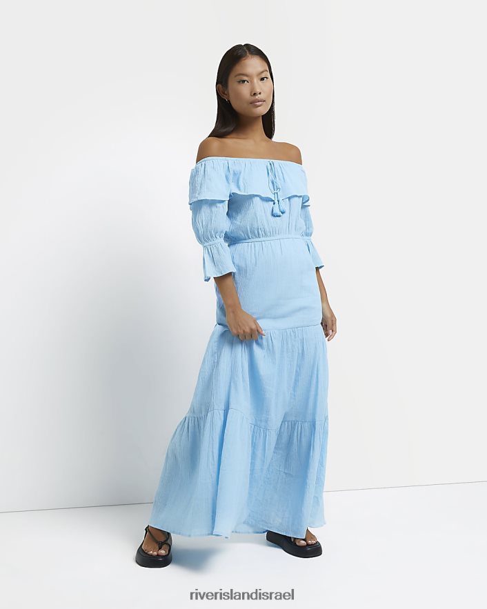 לבוש River Island שמלת מקסי ברדו קטנה כְּחוֹל נשים BDZ4085321