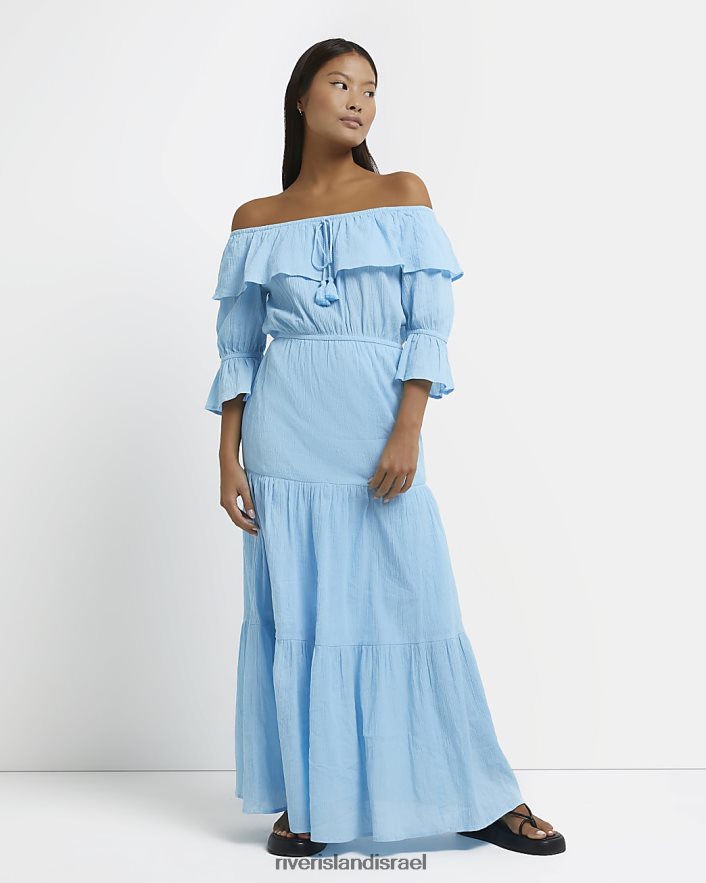 לבוש River Island שמלת מקסי ברדו קטנה כְּחוֹל נשים BDZ4085321
