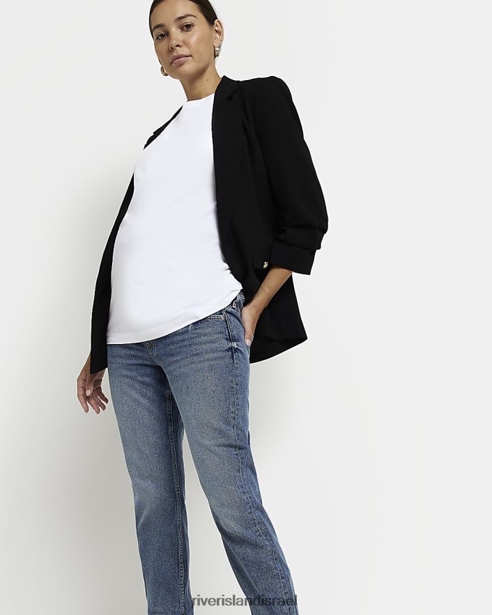 לבוש River Island ג'ינס של אמא להריון באמצע העלייה כְּחוֹל נשים BDZ4085348