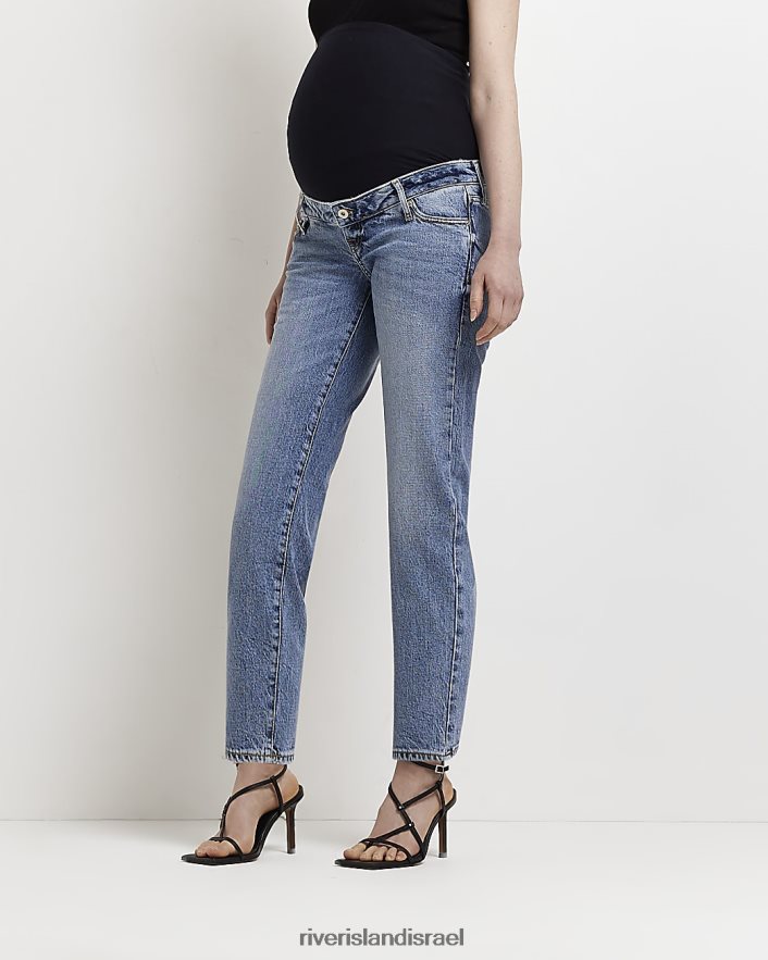 לבוש River Island ג'ינס ישר בגזרה נמוכה כְּחוֹל נשים BDZ4085351