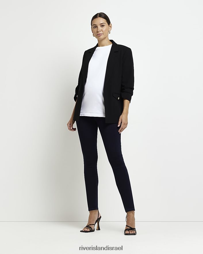 לבוש River Island ג'ינס סקיני הריון ג'ינס שָׁחוֹר נשים BDZ4085362