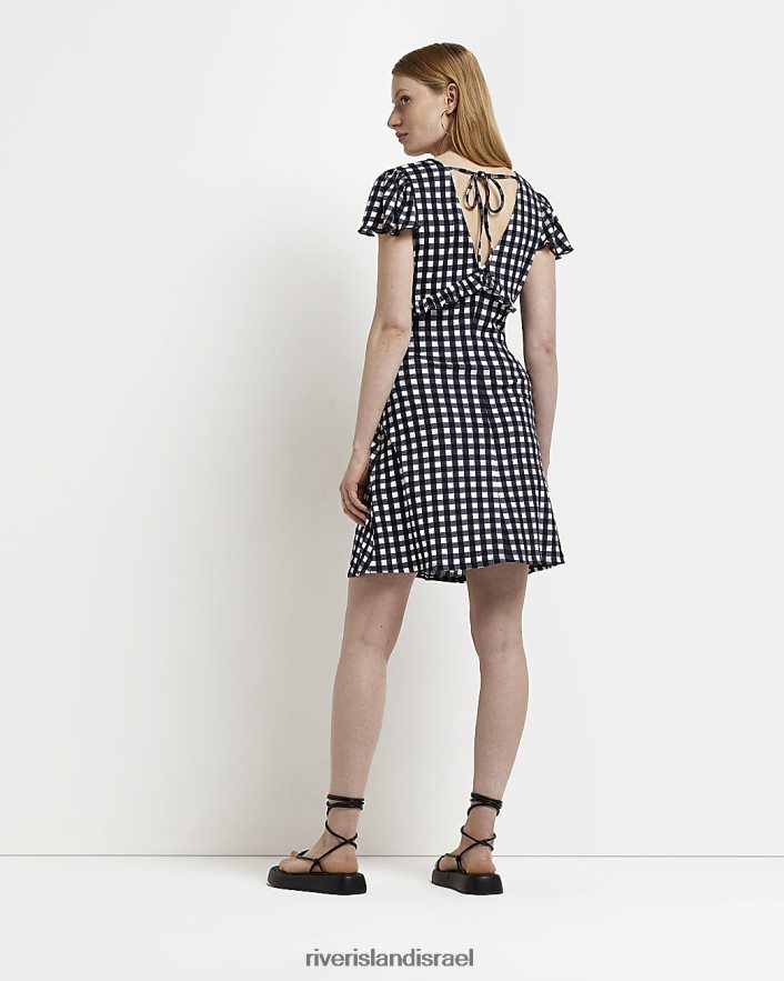 לבוש River Island שמלת מיני סלסול הריון שָׁחוֹר נשים BDZ4085365