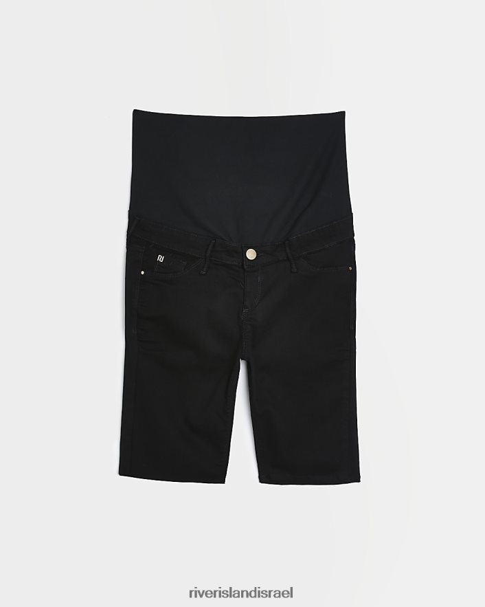 לבוש River Island מכנסי רכיבה קצרי ג'ינס להריון שָׁחוֹר נשים BDZ4085372