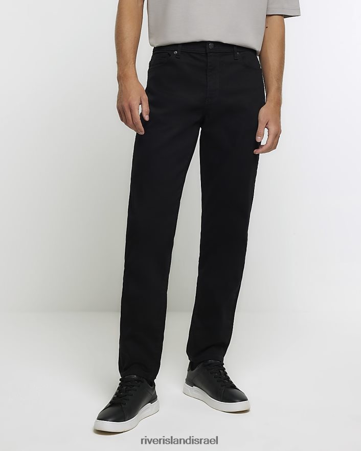 לבוש River Island ג'ינס בגזרת סקיני שָׁחוֹר גברים BDZ4085410
