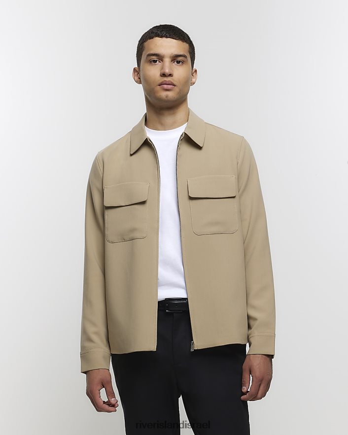 לבוש River Island שקע חכם בהתאמה רגילה אֶבֶן גברים BDZ4085428