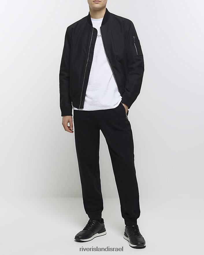 לבוש River Island חולצת טריקו גרפית בגזרה רגילה לבן גברים BDZ4085523