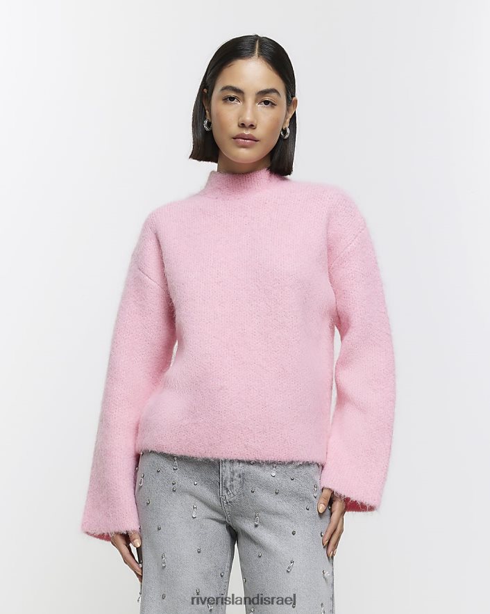 לבוש River Island מגשר עם צוואר גבוה וָרוֹד נשים BDZ408554