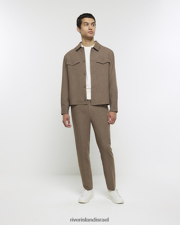 לבוש River Island ז'קט קל משקל בכושר רגיל בז' גברים BDZ4085607