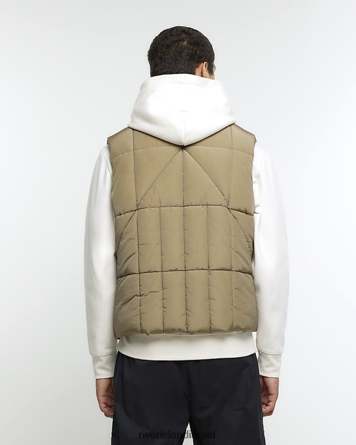 לבוש River Island ג'לט מרופד בהתאמה רגילה אֶבֶן גברים BDZ4085618