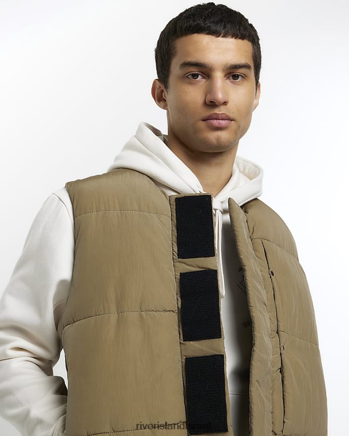 לבוש River Island ג'לט מרופד בהתאמה רגילה אֶבֶן גברים BDZ4085618