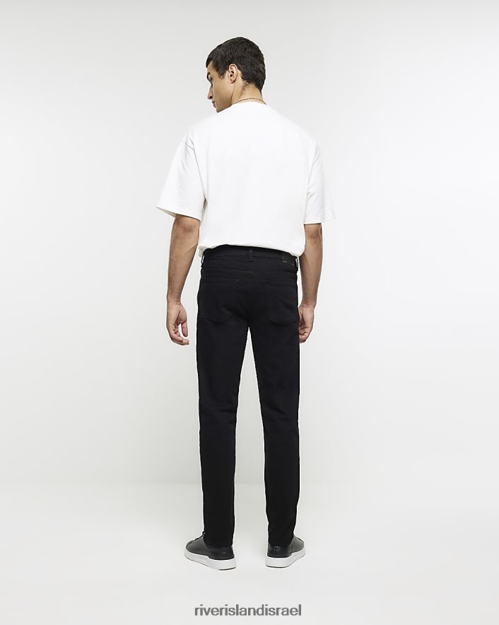 לבוש River Island ג'ינס בגזרה דקיקה שָׁחוֹר גברים BDZ4085636