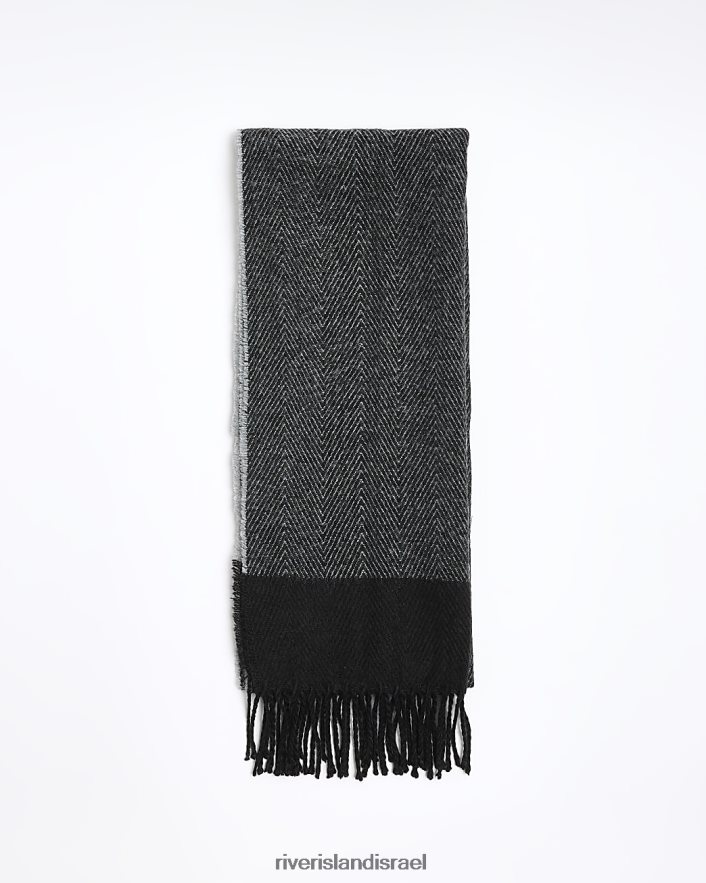 אביזרים River Island צעיף אדרה שָׁחוֹר גברים BDZ4085649