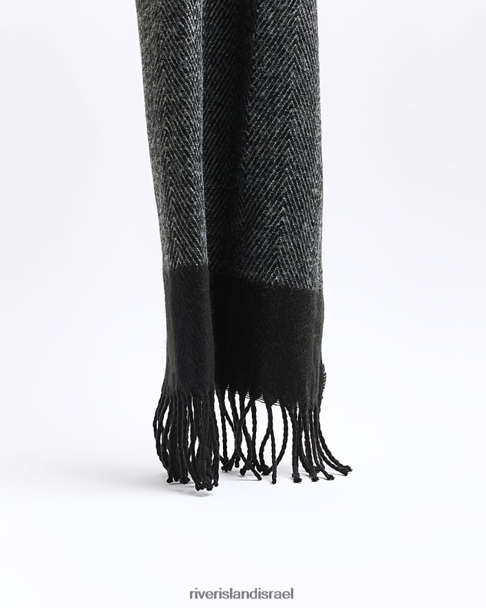 אביזרים River Island צעיף אדרה שָׁחוֹר גברים BDZ4085649