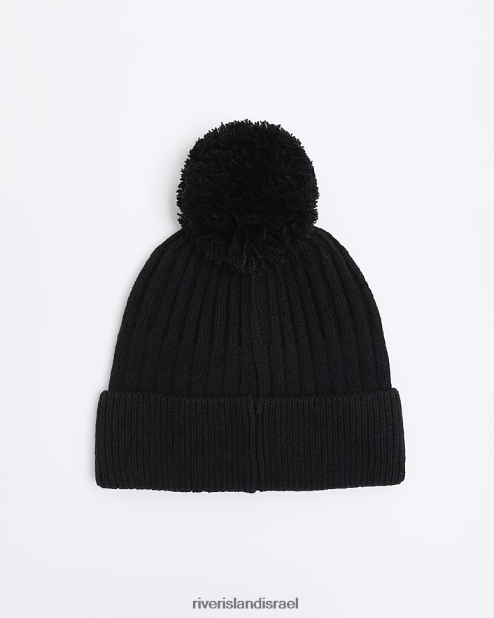 אביזרים River Island כפת בובל סרוגה שָׁחוֹר גברים BDZ4085650