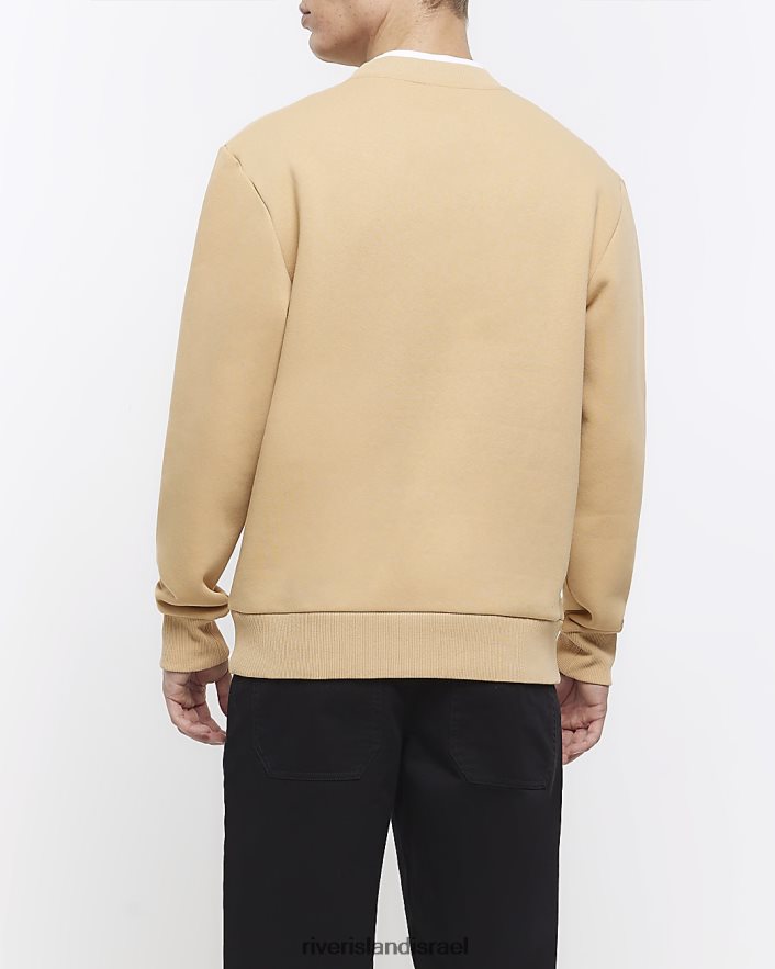 לבוש River Island סווטשירט ניו יורקי בכושר רגיל אֶבֶן גברים BDZ4085666