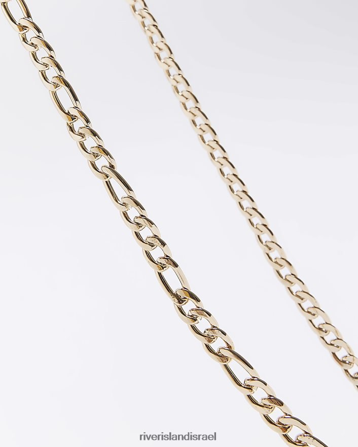 אביזרים River Island שרשרת צבעונית עם שרשרת מרובת שורות זהב גברים BDZ4085704