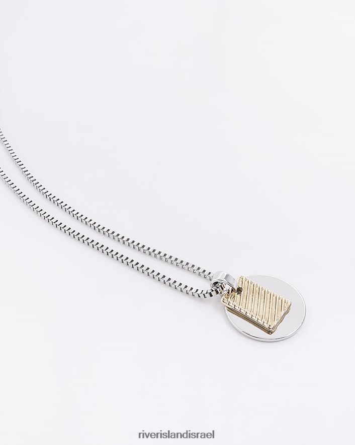 אביזרים River Island תג צבע ושרשרת דיסק כסף גברים BDZ4085742