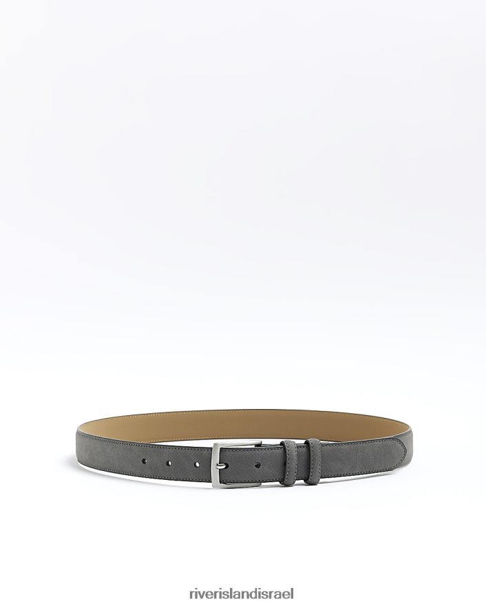 אביזרים River Island חגורת חליפה אפור גברים BDZ4085763