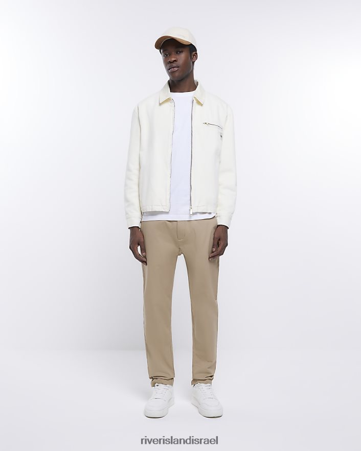 לבוש River Island ז'קט קנבס בכושר רגיל אקרו גברים BDZ4085810