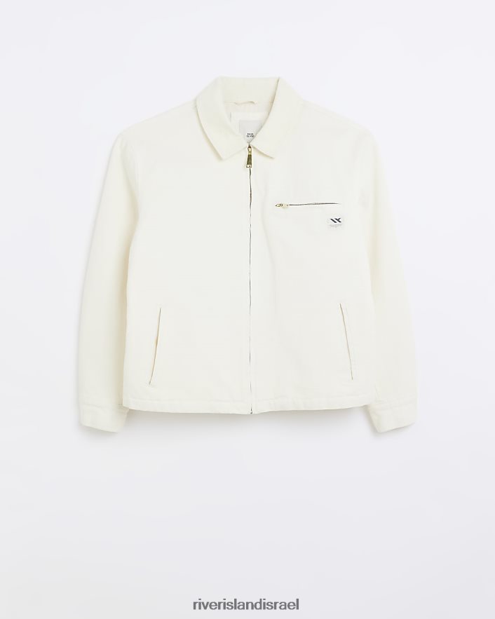 לבוש River Island ז'קט קנבס בכושר רגיל אקרו גברים BDZ4085810