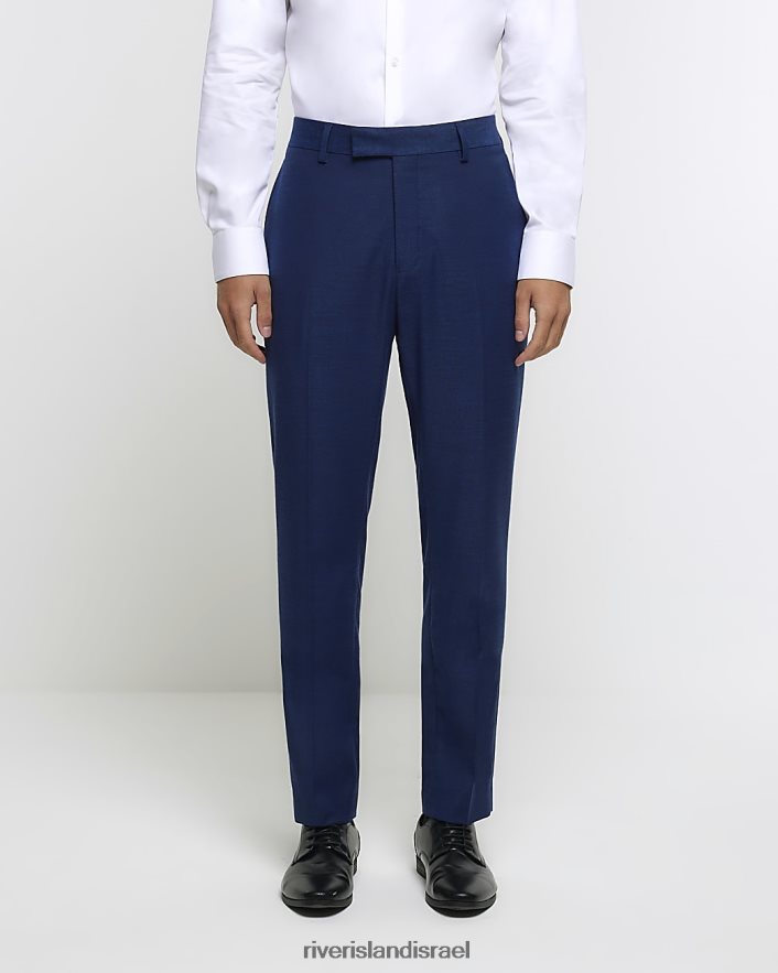 לבוש River Island מכנס חליפה בגזרה דקיקה כְּחוֹל גברים BDZ4085813