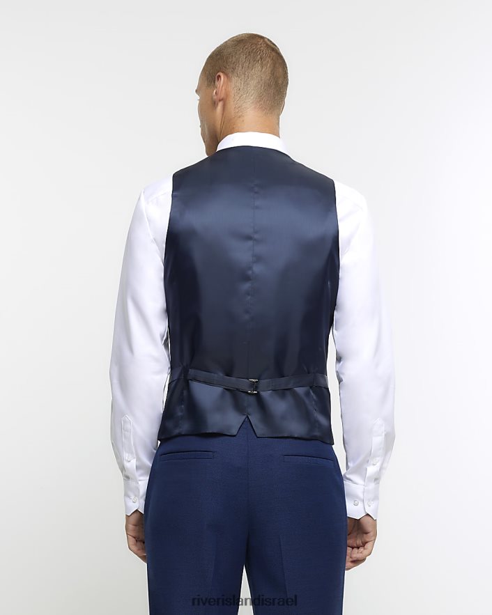 לבוש River Island חזייה בגזרה דקיקה כְּחוֹל גברים BDZ4085814