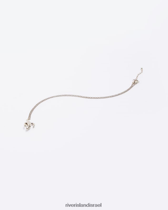 אביזרים River Island שרשרת תליון בננה בצבע כסף גברים BDZ4085846