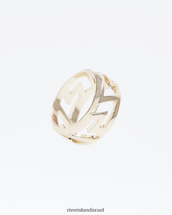 אביזרים River Island טבעת חתוכה בצבע זהב גברים BDZ4085851