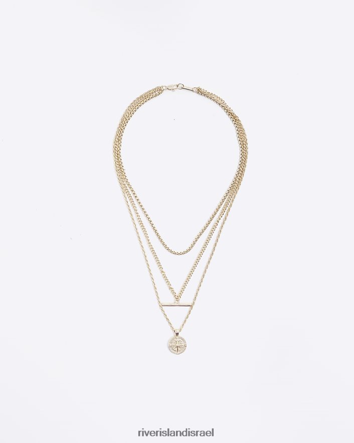 אביזרים River Island שרשרת מצפן צבעונית זהב גברים BDZ4085863