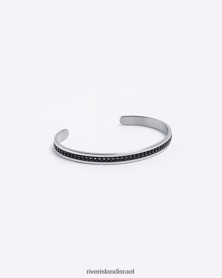 אביזרים River Island צמיד שרוול שָׁחוֹר גברים BDZ4085866