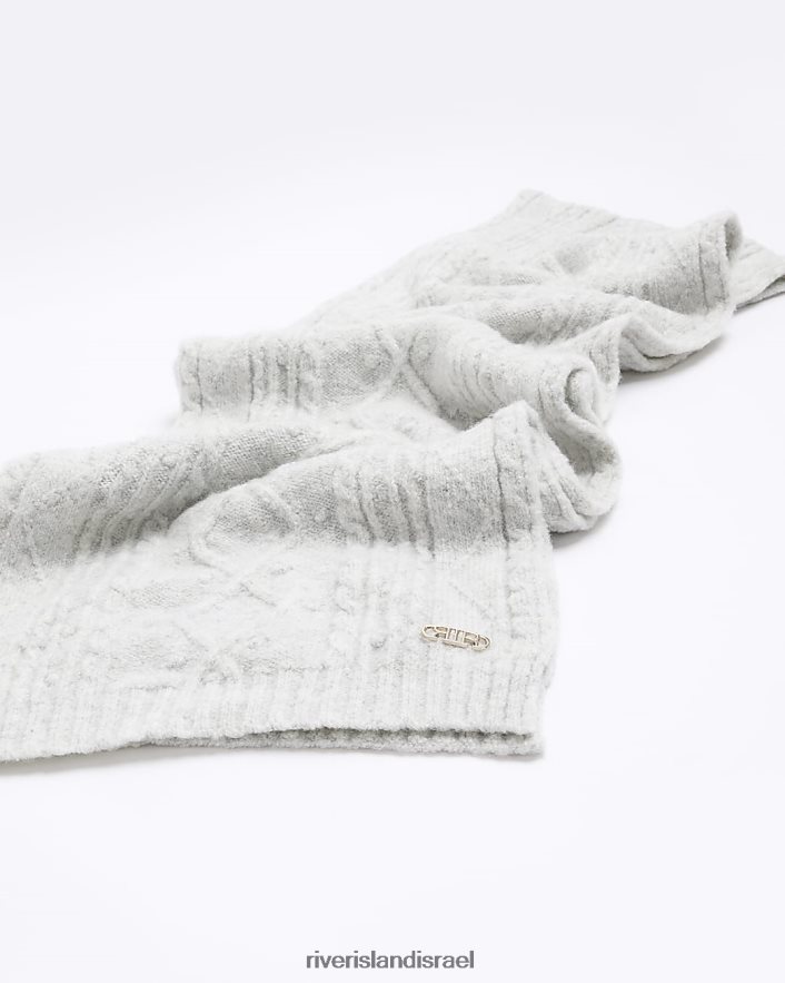 אביזרים River Island סט מתנה לכובע סרוג בכבלים אפור נשים BDZ408587