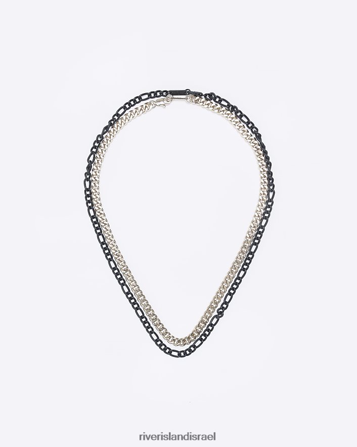 אביזרים River Island שרשרת מרובת שורות זהב גברים BDZ4085891