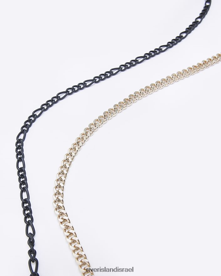 אביזרים River Island שרשרת מרובת שורות זהב גברים BDZ4085891