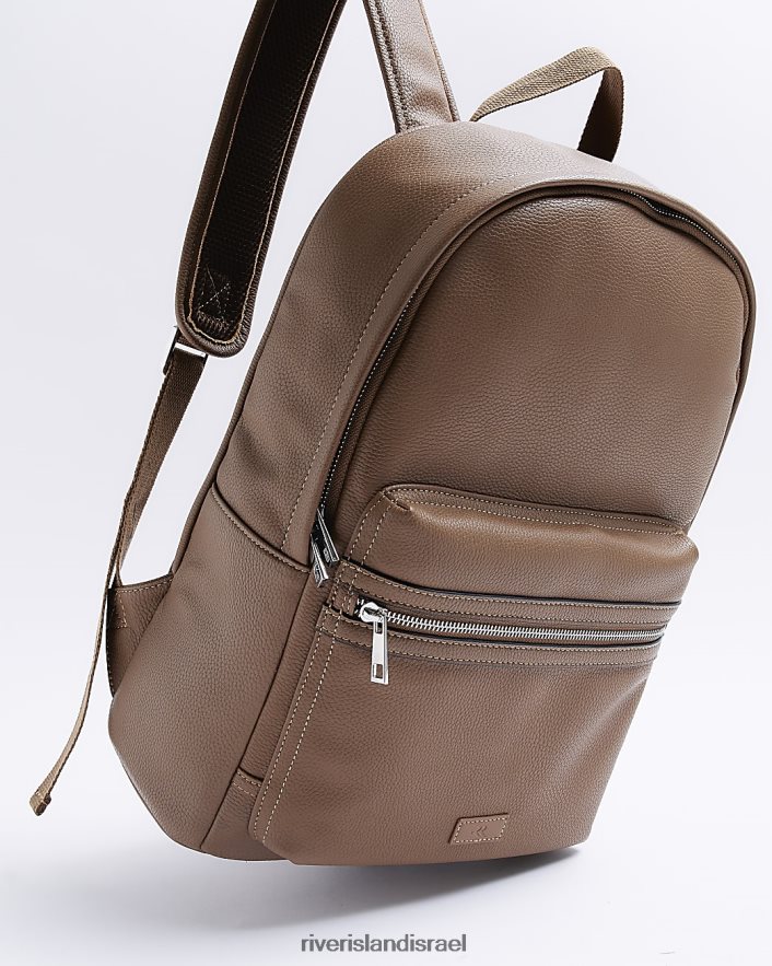 אביזרים River Island תיק גב מעור מלאכותי חום גברים BDZ4085901