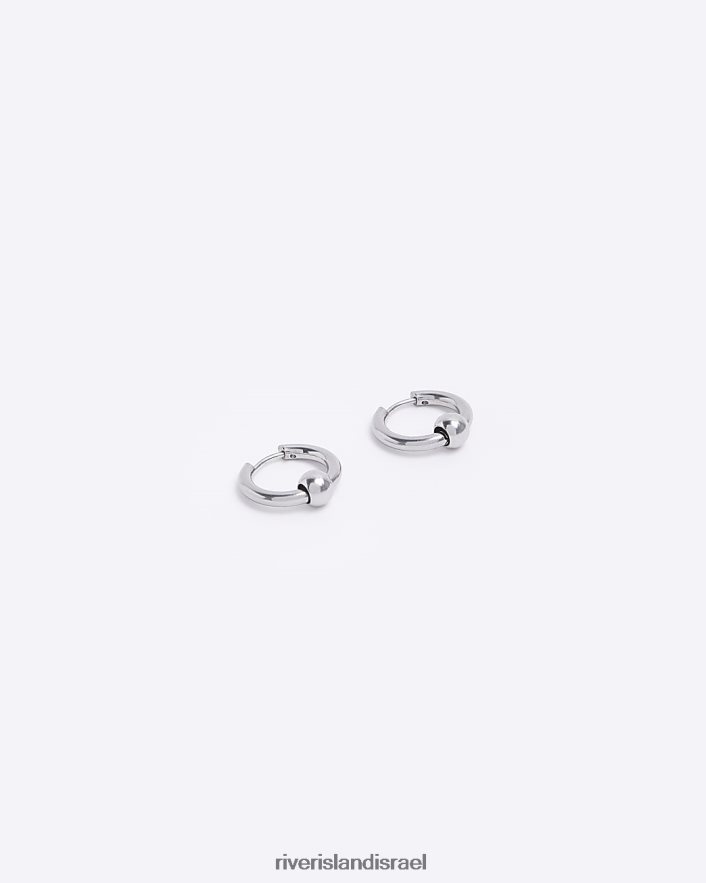 אביזרים River Island עגילי חישוק בצבע כסף גברים BDZ4085907