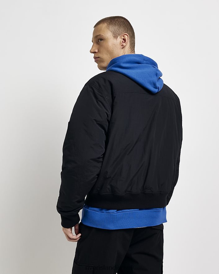 לבוש River Island ז'קט רב כיסים בכושר רגיל שָׁחוֹר גברים BDZ4085909