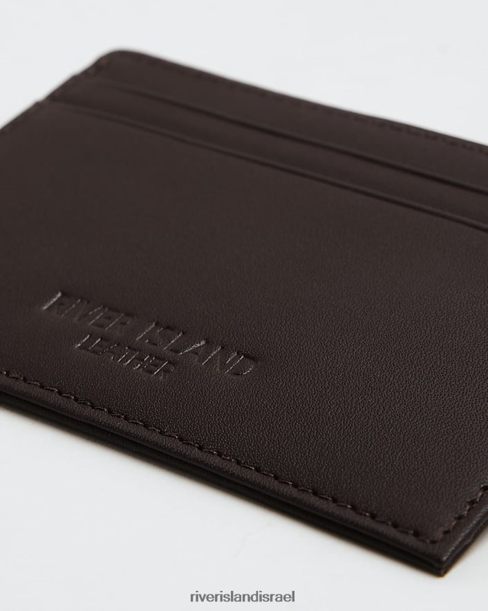 אביזרים River Island בעל כרטיס עור אדום כהה גברים BDZ4085925