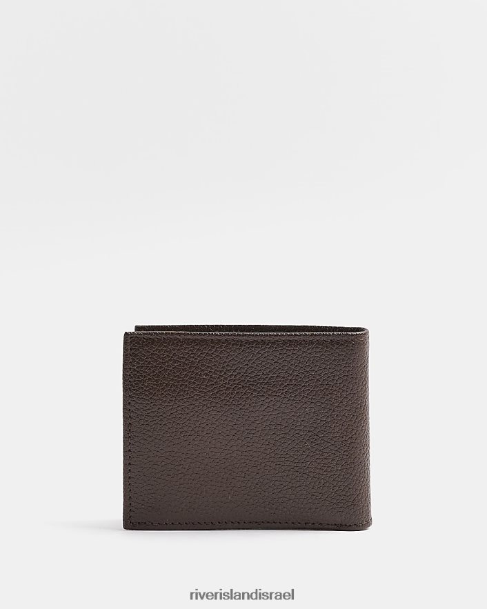 אביזרים River Island ארנק בעל חלוקי חלוק עור חום גברים BDZ4085938