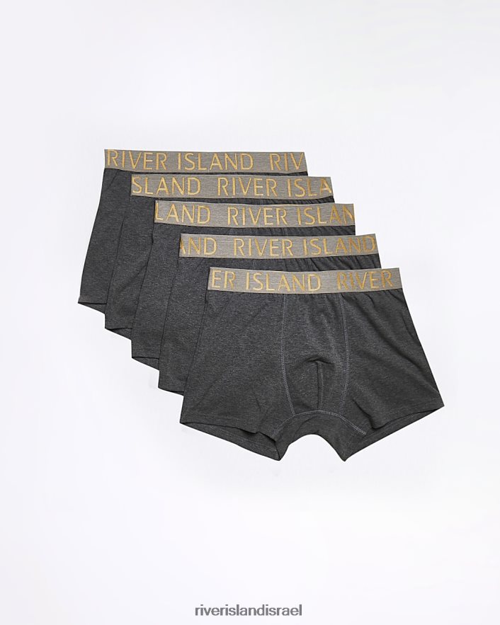 אביזרים River Island בוקסר רצועת מותן גדול וגבוה אפור גברים BDZ4085978