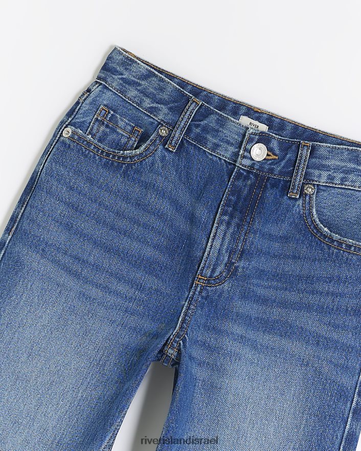 לבוש River Island ג'ינס רגליים ישרות כְּחוֹל בנות BDZ4086021