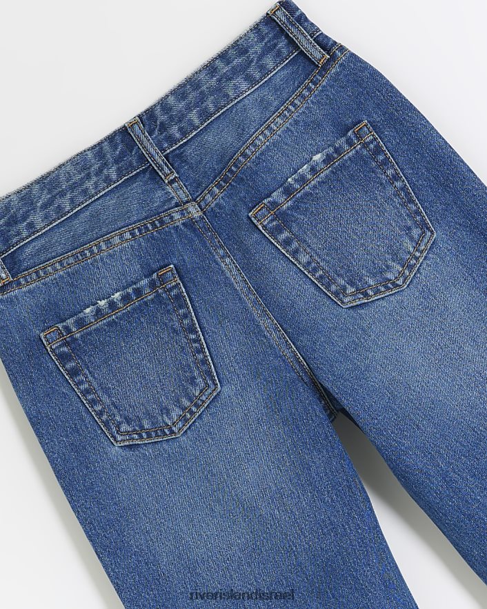 לבוש River Island ג'ינס רגליים ישרות כְּחוֹל בנות BDZ4086021