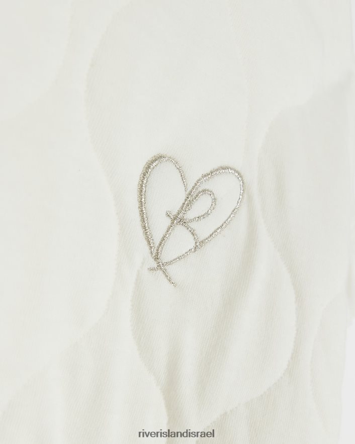 לבוש River Island סווטשירט מרופד מרופד קרם בנות BDZ4086044