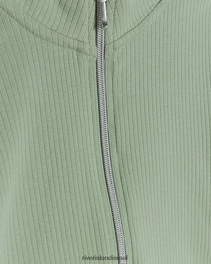 לבוש River Island סט סווטשירט עם רוכסן צלעות חָקִי בנות BDZ4086049