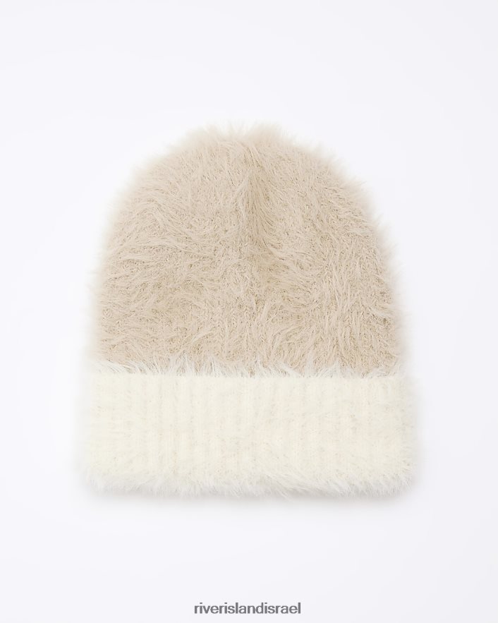 אביזרים River Island כובע צלעות פלאפי בז' נשים BDZ408607