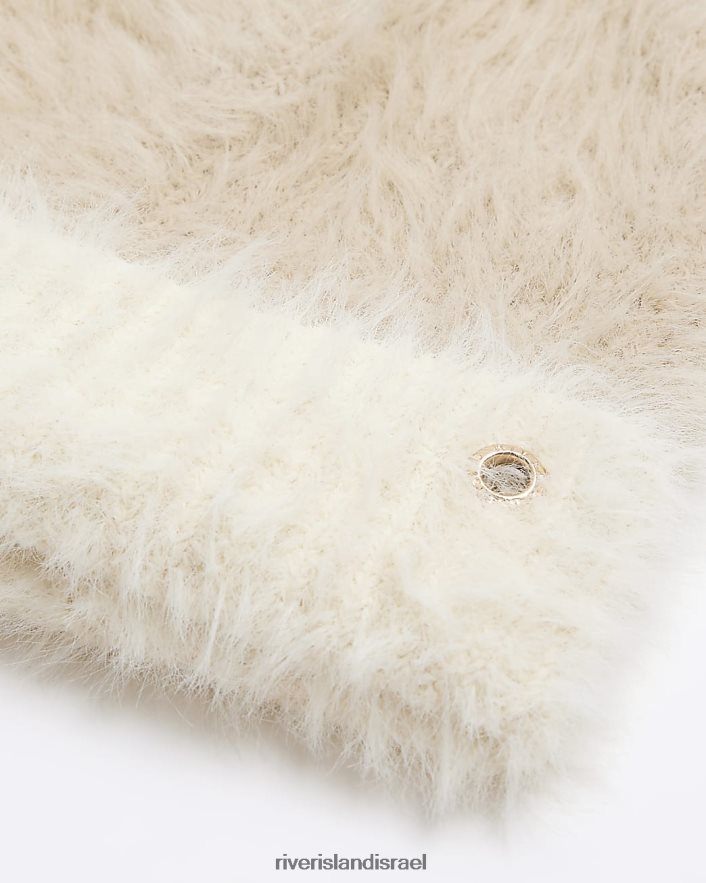 אביזרים River Island כובע צלעות פלאפי בז' נשים BDZ408607